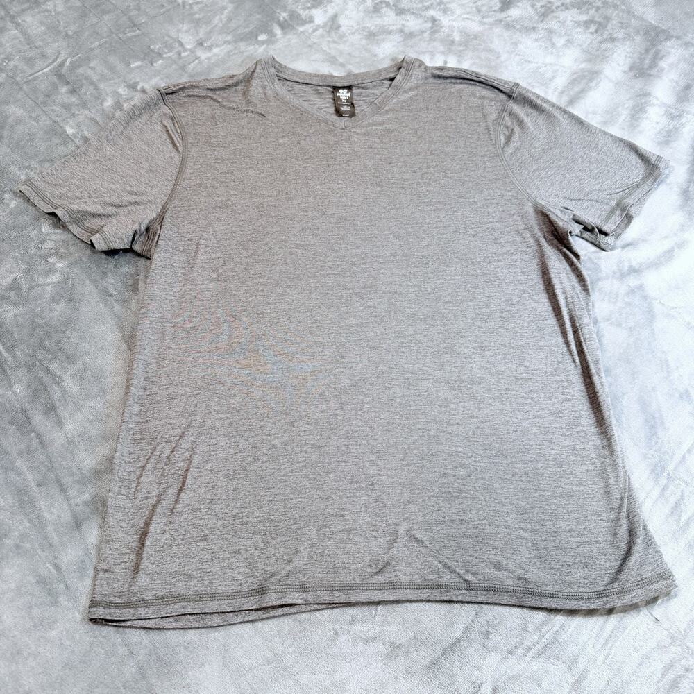 90 Degree by Reflex Mens V-Neck Performance Stretch T-Shirt Sz XL Gray